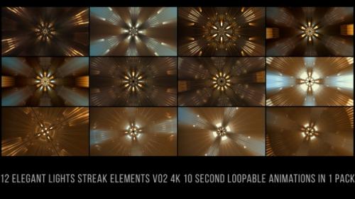 Videohive - Elegant Light Streaks Orange V02 - 35603517