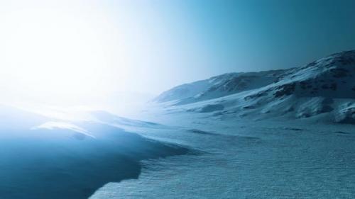 Videohive - Snowed Mountains in Alaska with Fog - 35608257