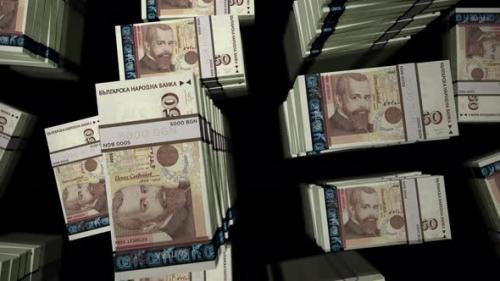 Videohive - Flight over the Bulgaria leva money banknote packs loop - 35613237