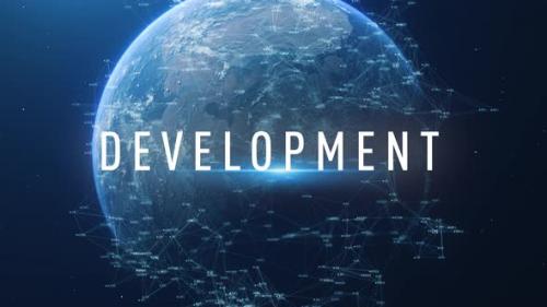 Videohive - Digital Cyber Earth Development - 35561611