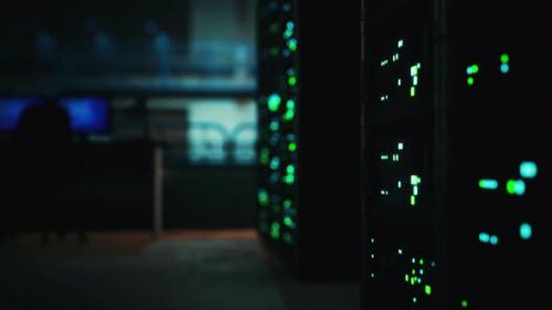 Videohive - Modern Server Room with Supercomputers Light - 35579270