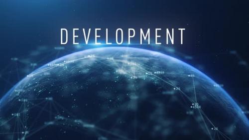 Videohive - Global Abstract Cyber Earth Development - 35561527