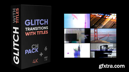 Videohive Glitch Transitions With Titles 4K 35721308