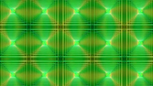 Videohive - Green Color Neon Zoom In Tunnel Pattern Background Animation - 35773578