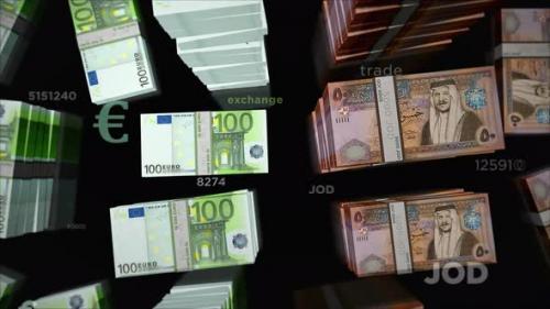 Videohive - Euro and Jordan Dinar money exchange loop - 35781925