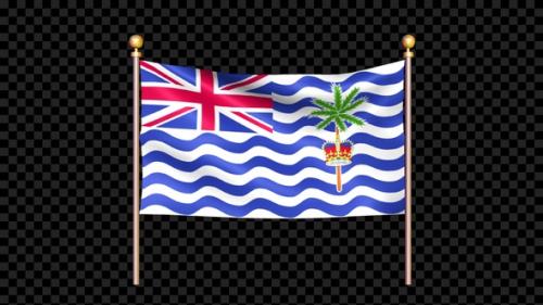 Videohive - Flag Of British Indian Ocean Territory Waving In Double Pole Looped - 35782250