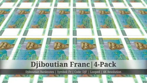 Videohive - Djiboutian Franc | Djibouti Currency - 4 Pack | 4K Resolution | Looped - 35658530