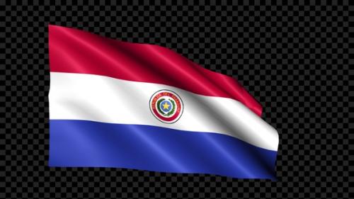 Videohive - Paraguay Flag Blowing In The Wind - 35662352