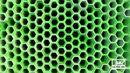 Videohive - Honeycomb Hexagon Background Green - 35662355