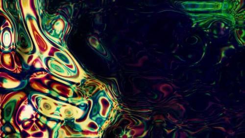 Videohive - Light flares on liquid psychedelic substance, seamless loop - 35637929