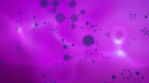 Videohive - Animation of multiple 3d purple molecules - 35623489