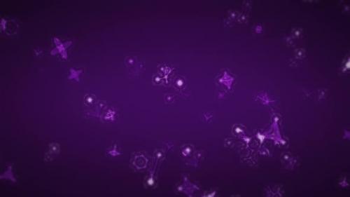 Videohive - Animation of multiple 3d purple glowing molecules - 35623484
