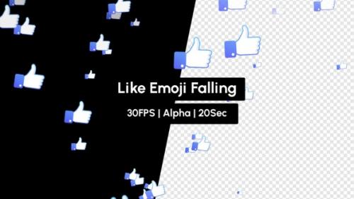 Videohive - Like React Emoji Falling - 35636445