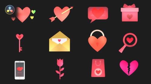 Videohive - Valentines Animated Icons - 35762827
