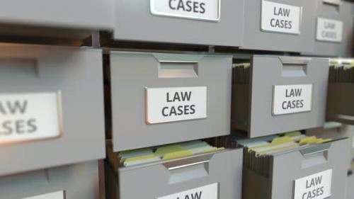 Videohive - File Cabinet with LAW CASES Text - 35826371