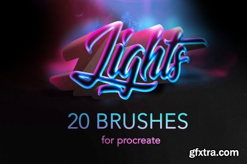 Procreate lights brushes / glow 5498789
