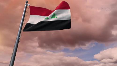 Videohive - Iraq Flag 4K - 35833833