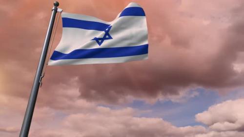 Videohive - Israel Flag 4K - 35833839