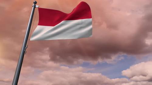 Videohive - Indonesia Flag 4K - 35833840