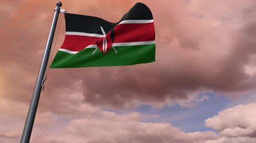 Videohive - Kenya Flag 4K - 35833847