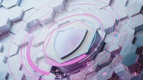 Videohive - Shield and Hexagonal background - 35835064