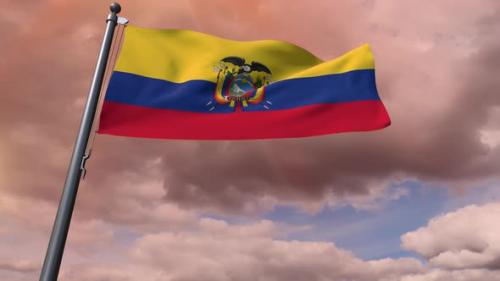 Videohive - Ecuador Flag 4K - 35816445
