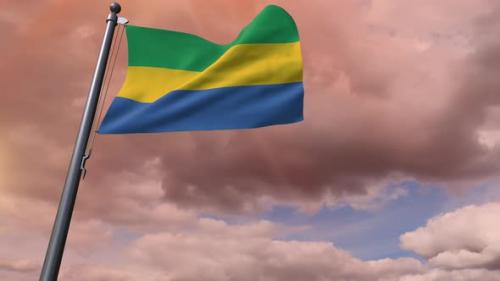 Videohive - Gabon Flag 4K - 35825103