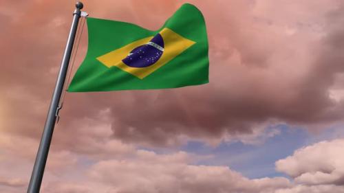 Videohive - Brazil Flag 4K - 35807619