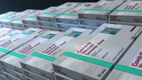 Videohive - Covid-19 Vaccine booster dose pack loopable seamless - 35809419