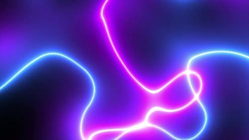 Videohive - Electricity Colorful Neon Abstract Fractal Background 4K 02 - 35811050