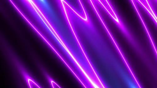 Videohive - Abstract Wavy Colorful Neon Lighting Background 4K - 35811053