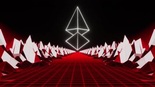 Videohive - Ethereum Red Crypto Road Background HD - 35766687