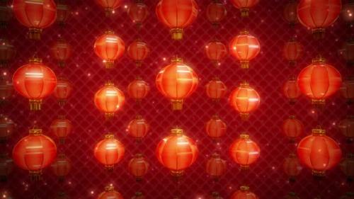 Videohive - Chinese Lanterns Background 4K - 35837017