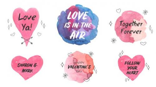 Videohive - Love is in the Air. Watercolor Titles - 35835509