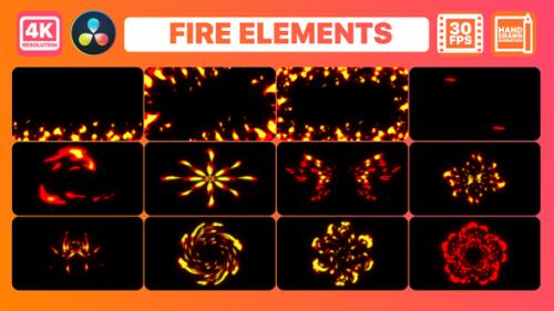 Videohive - Fire Elements And Backgrounds for DaVinci Resolve - 35835789