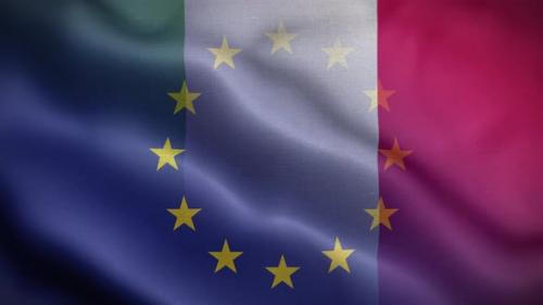 Videohive - EU Italy Flag Loop Background 4K - 35907402