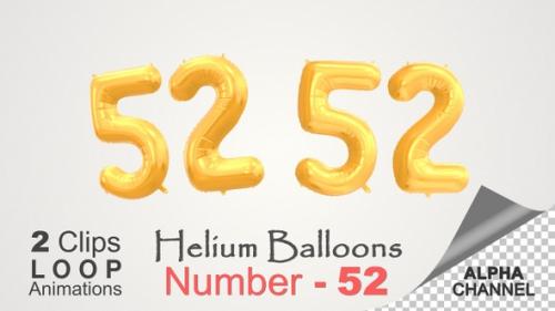 Videohive - Celebration Helium Balloons With Number – 52 - 35911716