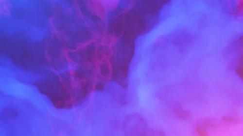 Videohive - 3d Rendered Blue Pink Neon Liquid Surface with Wavy Shapes - 35914962
