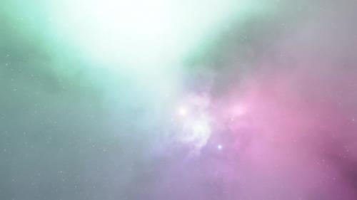 Videohive - 3d Space Flight Around Nebula in Space Against Bright Stars - 35915033