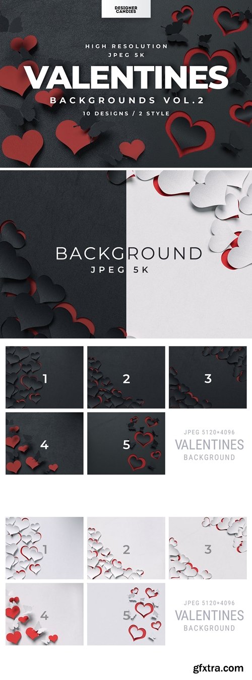 Valentine\'s Day 3D Backgrounds Vol.2