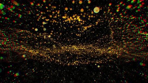 Videohive - Golden Particles Waves - 35919735