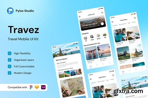 Travez - Travel Mobile App UI Kits