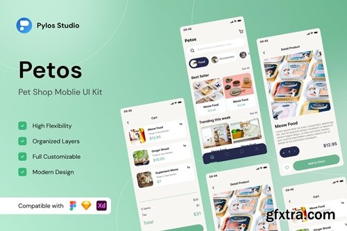 Petos - Pet Shop Mobile App UI Kits