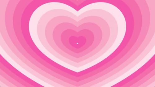 Videohive - Pink Love Heart Tunnel Zoom Loop Background - 35935748
