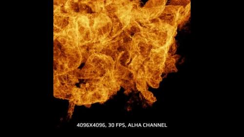 Videohive - Fire Simulations Pack 3 - 4096x4096, Alpha Channel, ProRes4444 - 35937434