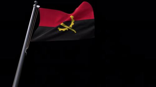 Videohive - Angola Flag With Alpha Channel 4K - 35938908