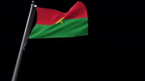 Videohive - Burkina Faso Flag With Alpha Channel 4K - 35938913