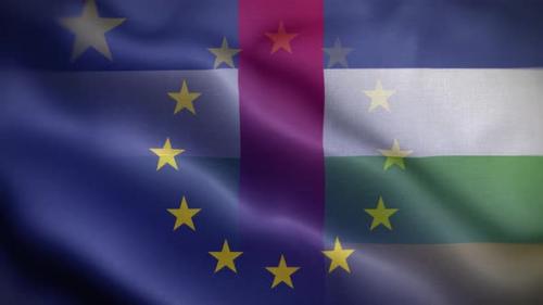 Videohive - EU Central African Republic Flag Loop Background 4K - 35906608