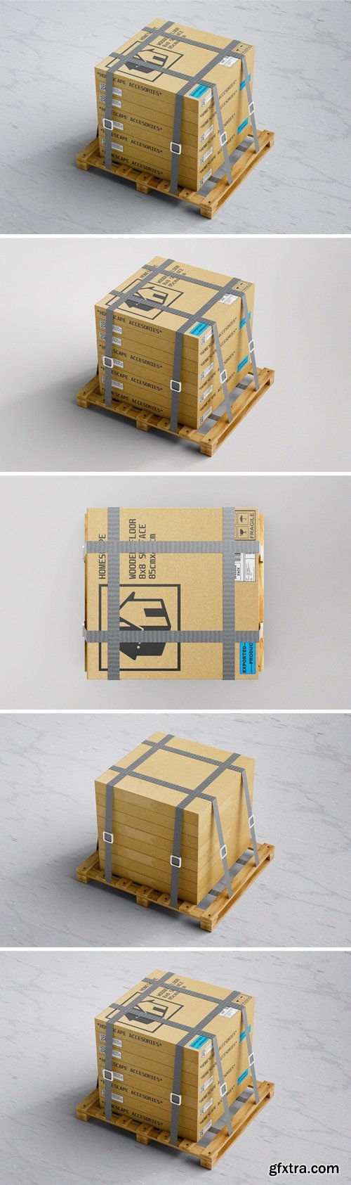 Cardboard Big Packaging Mockups