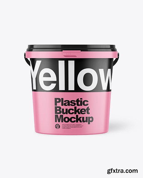 Matte Plastic Bucket Mockup 65866